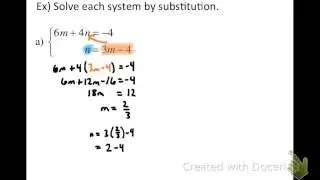 Solve Systems by Substitution