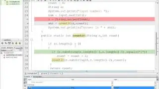 Java Programming - Recursion - Character Count Example