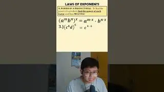 Law of Exponents: Power of a Product Rule [Example 2] #mathwithteacherjustin #math7 #algebra