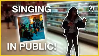 Cantando sin escucharme *en público* (Singing w/ headphones on *in public*) | CNCO - Pretend
