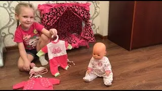 Куклы БЕБИ БОРН Эмили и Ликси Играем на ДЕТСКОЙ площадке Doll BABY BORN Канал Вика Тика ТВ