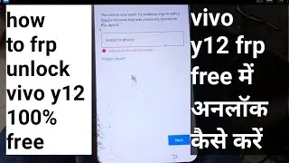 vivo y12 frp unlock / vivo y12 latest update frp google account unlock by miracle power tool