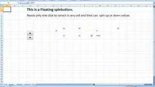 Excel floating spinbuttons and spin button for Unlimited up-down.