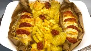 Recette de blanc de poulet juteux et délicieux || tomates et mozzarella