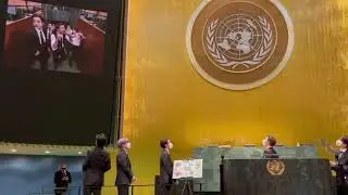 BTS watching their own Permission to Dance Performance🤩🤩video at the UNGA#btsunassembly2021#bts