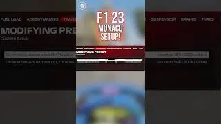 #F123 Monaco Setup! 🏎️ #shorts