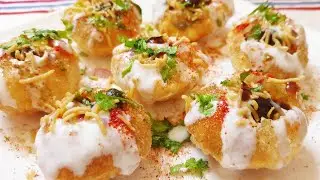 Dahi Puchka - Dahi Puri Recipe - How to make Dahi Fuchka at Home