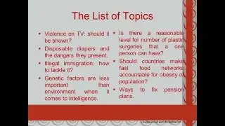 Pesuasive Speech Topics