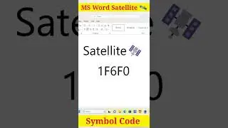 MS Word Satellite 🛰️ Symbol Code