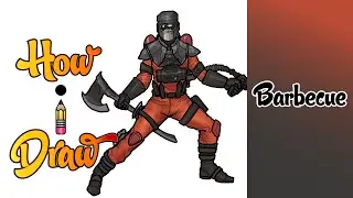 How I Draw BARBECUE from G I JOE CLASSIFIED SERIES * how to draw barbecue gi joe classified art *