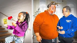 Little SISTER STEALS Big BROTHERS Credit CARD, DAD Teaches Her A Lesson