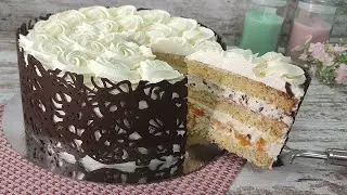 unrealistically delicious quick COCONUT-APRICOT cake! Without gelatin! With a hand mixer!