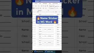 How to Make Name Stickers in MS Word 
