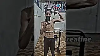Before Creatine VS 😱After Creatine🤯 ONLY GYM STATUS Fitness motivation trending