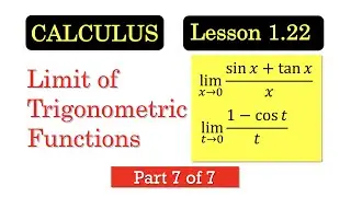 CALC1.22 Limit of Trigonometric Functions Part 7 [English subtitles]