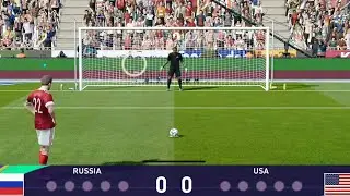 Russia vs USA penalty shootout - eFootball PES 2021