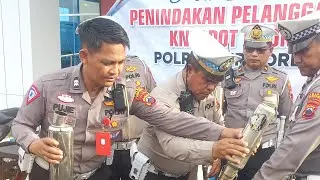Polres Purworejo Penindakan Pelanggaran Knalpot Brong