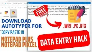 How to copy paste in Notepad Plus| Autotyper | .wrt | Data entry hack | image to text |free Download