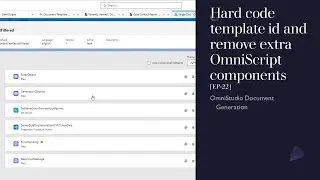 Hard code document generation template id and remove extra OmniScript components [EP-22]