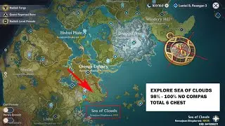 EXPLORE SEA OF CLOUDS NO COMPAS 98% - 100% GENSHIN IMPACT