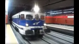 Trafico de trenes en la nueva estacion de Sol