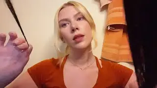 Perfectionist Inaudibly Fixes your Hair and Clothes👌🏼ASMR Hair Brushing/Fabric Sounds