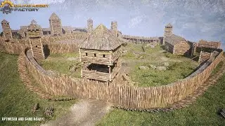 Unreal Engine 5 Medieval Wooden Fort Walkthrough
