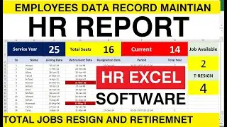how to create employee database HR Report in excel | sample hr data in excel.