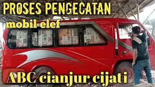 Proses pengecatan mobil elef