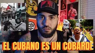 Venezolanos en la calle y los cubanos son cobardes.