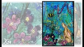 "Magic on the Gelplate"  fusing acrylic paint and Lavinia stamps - piece no.1 - Video Tutorial