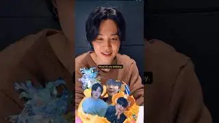 I sang Happy Birthday to Jimin then he broke his cake #jimin #jiminday #trending #shorts