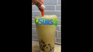 Making Sims 4 Food pt3 Mango Milk Bubble Tea High School Years 