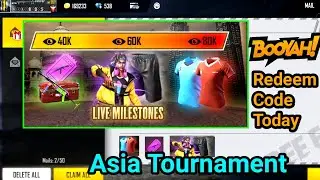 free fire Asia tournament redeem code today | booyah app Redeem Code Today