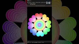 Flower with Heart-Shaped Petals | Python Turtle beautiful graphics  33 Short| Latest graphics 2024