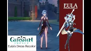 Eula's black evening dress - Genshin Impact Mods 
