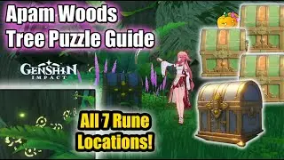 Apam Woods Tree Puzzle Guide - All 7 Symbol / Rune Locations! - Sumeru Genshin Impact 3.0