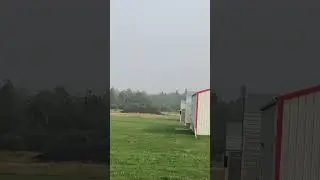 Floatplane coming in in dense smoke #airplane