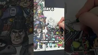 Day 6 Drawing EVERY Brawl Stars Skin - Mecha Mortis