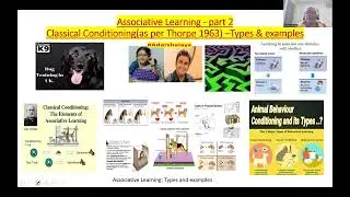 Understand Classical conditioning - Associative learning Animal Behaviour MSc/BSc/Competitive exams