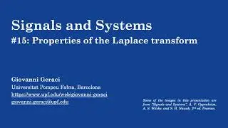 Signals & Systems: #15 Properties of the Laplace transform