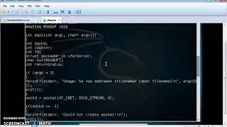 Example of code for an socket FTP client.