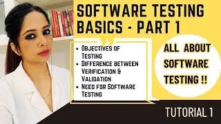 SoftwareTesting Basics,Need & Objectives | Verification & Validation| 