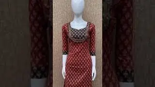 order now beautiful Ajrakh Slitted kurti WhatsApp 7907820952