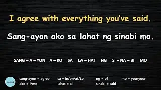 COMMONLY USED FILIPINO PHRASES! #30 ( Learn Tagalog)