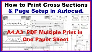 How to Print Cross Sections & Page Setup in Autocad. A4.A3  PDF |Multiple Print in One Paper Sheet|.