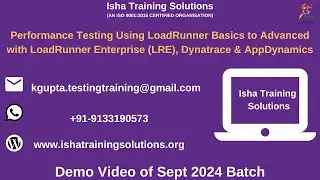 Performance Testing using LoadRunner Demo.3rd September 2024