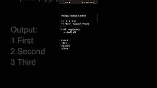 Python l  range() function
