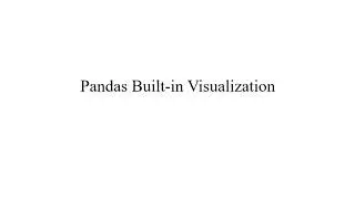 Pandas Built in Visualization