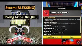 🔥CDK & DARK BLADE WITH STROM BLESSING & STRONG GRIP ENCHANT SHOWCASE ( Blox fruits)